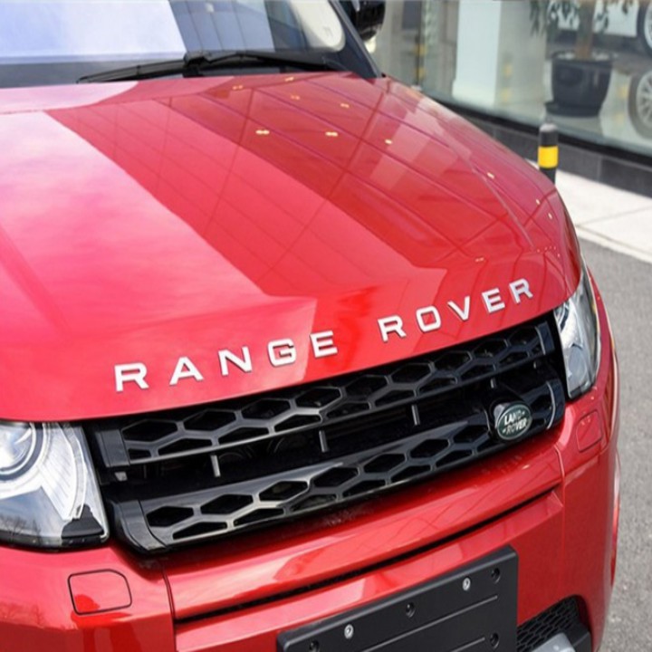 Decal tem chữ inox Ranger Rover dán đầu hoặc đuôi xe hơi, ô tô