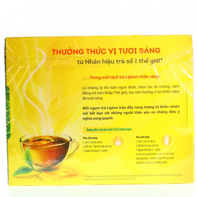 Hộp 25/50 Gói Lipton Trà Nhãn Vàng ,25/50 túi x 2g | BigBuy360 - bigbuy360.vn