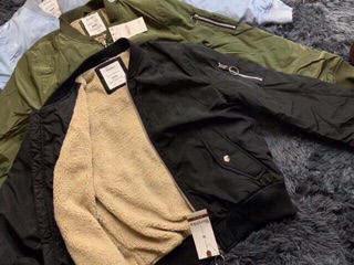 Áo phao bomber lót lông cừu