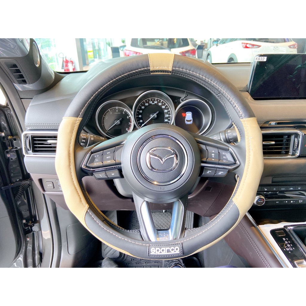 Ốp vô lăng xe hơi hiệu Sparco cao cấp dành cho các hãng xe Kia Mazda Hyundai Toyota Mitsubishi Honda, phụ kiện ô tô