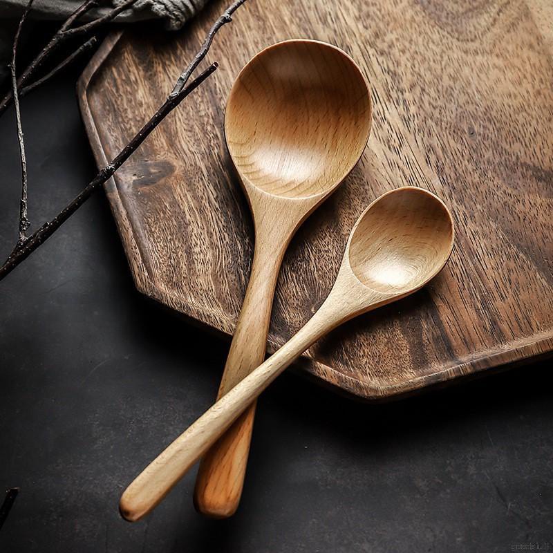 Muỗng Gỗ Thiết Kế Cán Dài Tiện Dụng Cho Nhà Bếp