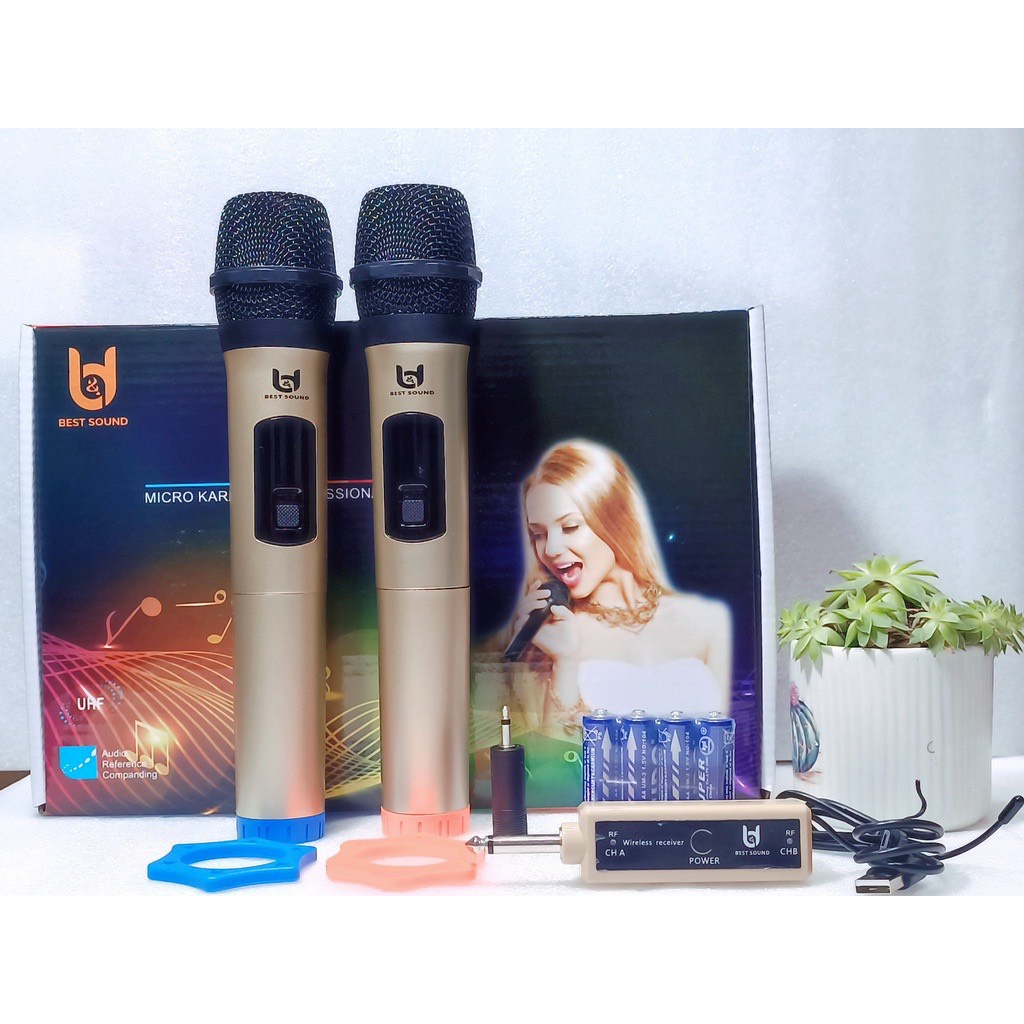 Micro Không Dây đa năng Best Sound W003 Tiện Dụng Gọn Nhẹ ,Chất Âm Mượt Mà, Karaoke Gia Đình Loa Kéo
