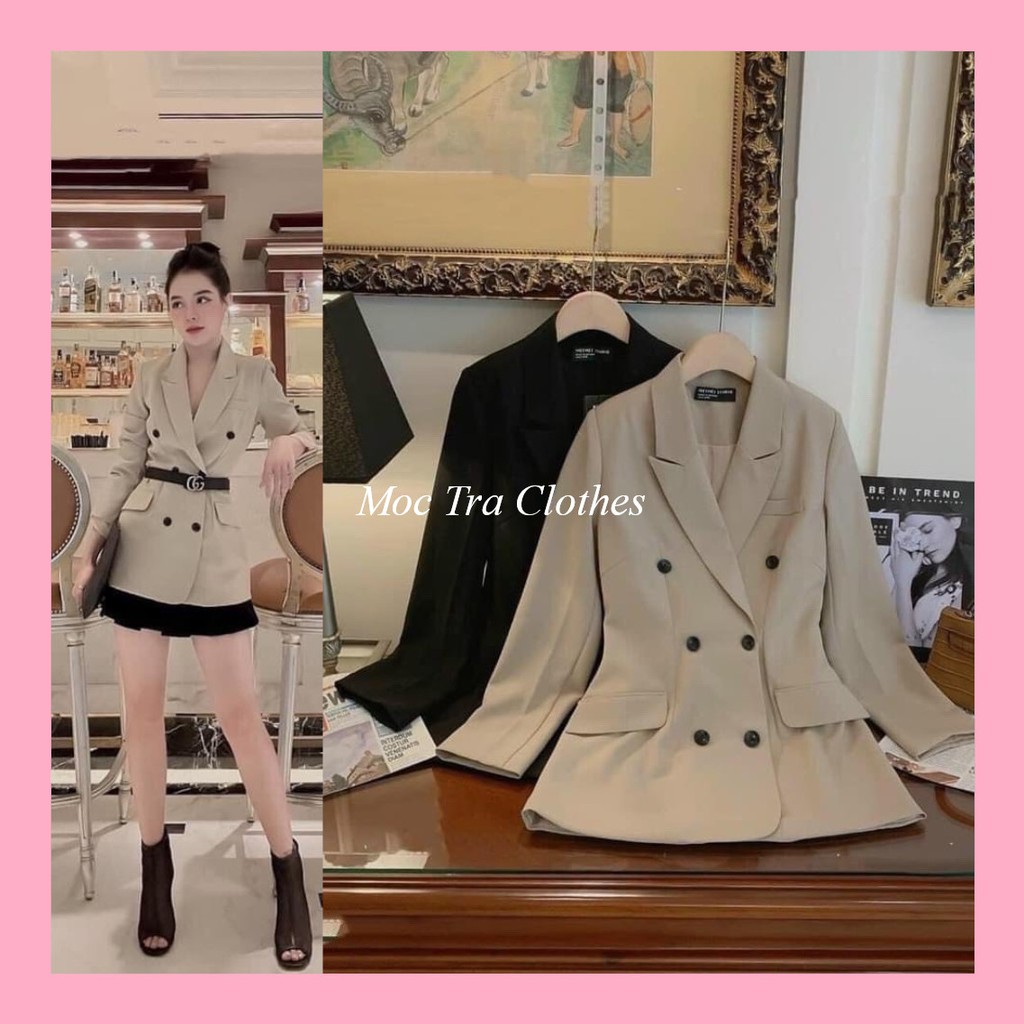 Áo khoác vest nữ công sở Loại 1 thiết kế dáng dài phong cách dự tiệc sang trọng lịch sự, áo khoác mùa đông nữ siêu xinh