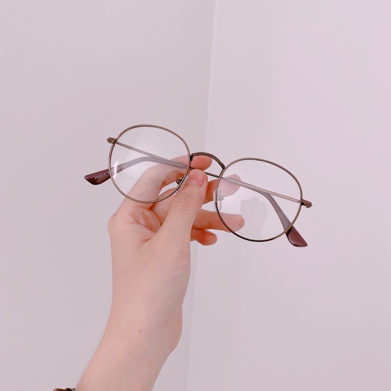 Gọng kính kim loại tròn cao cấp gaigarden