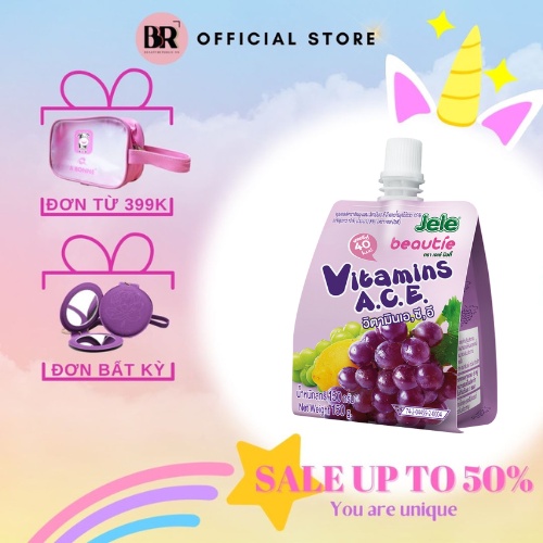 Combo 3 Gói Nước ép thạch trái cây Jele Beautie 150g