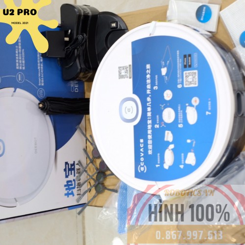 [Hình thật] DEEBOT U2 Pro ECOVACS Robot Hút Bụi - Robot lau nhà - Hàng mới 100% Chính hãng - Giá tốt nhất