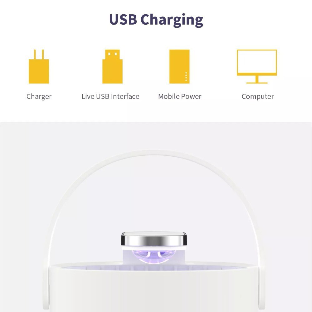 ❀▬✚Bộ đèn LED Xiaomi đuổi và tiêu diệt muỗi bằng tia UV thông minh cổng sạc USB tiện dụng + phụ kiện