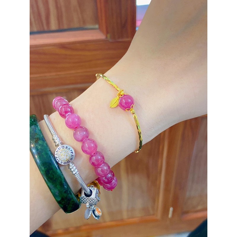 Bộ trang sức đá ruby mix gold 10