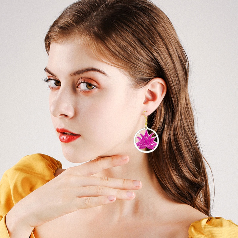 Khuôn Silicone Hình Hoa Sen Làm Móc Khóa DIY