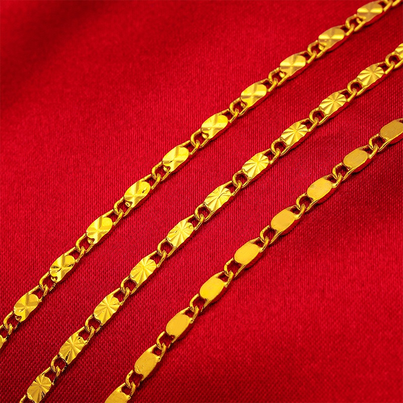 Dây Chuyền Mạ Vàng 24K Mặt Hình Con Rắn Mạ Vàng Phong Cách Mới Cho Nữ