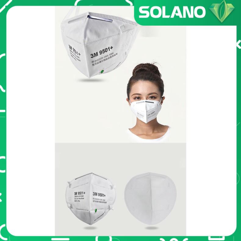 Khẩu Trang 3M N95 KN95 9501+ Kháng Khuẩn Lọc Bụi Mịn PM2.5 Đeo Tai Chính Hãng