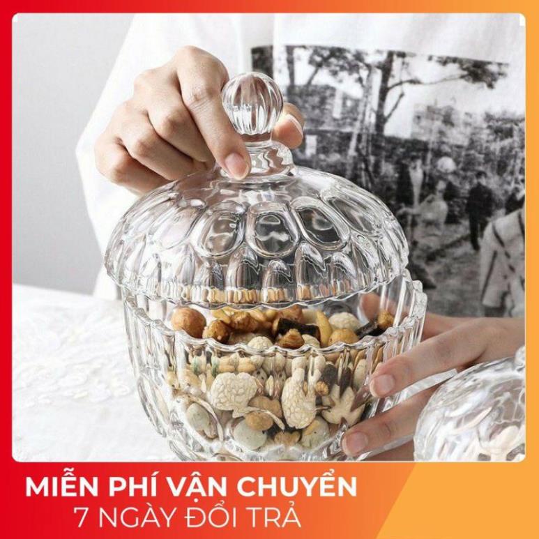 💖FREESHIP💖 Hũ thủy tinh đựng mứt, hạt dưa bi trắng ngày tết