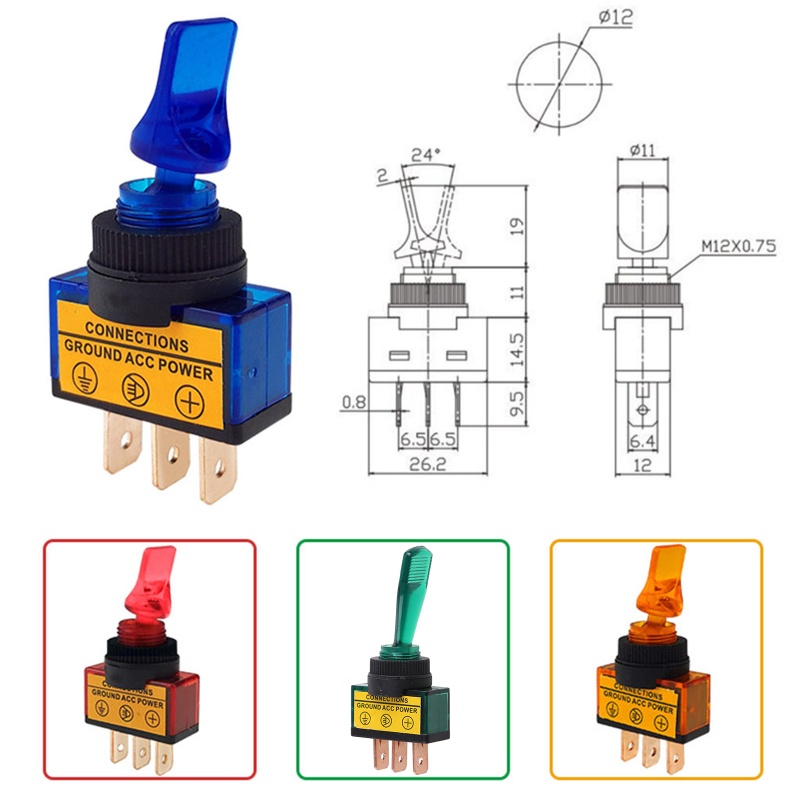 Công Tắc Bật / Tắt Kèm Nắp An Toàn Cho Tàu Thuyền / Máy Bay Điều Khiể