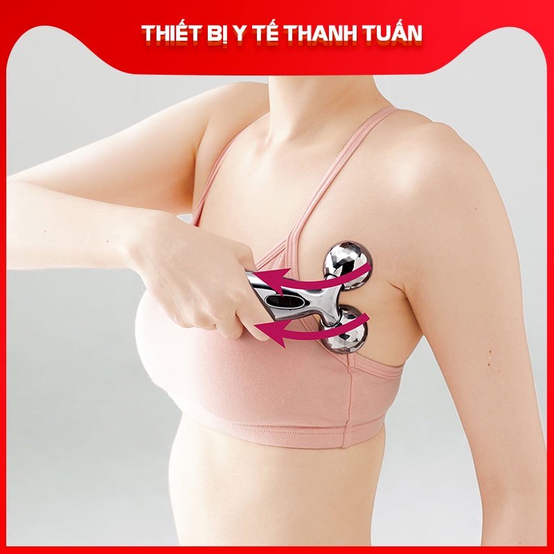 Dụng Cụ Massage Bằng Tay 3D Dùng Cho Mặt Và Cơ Thể - Cây Lăn Massage 3D Hàn Quốc