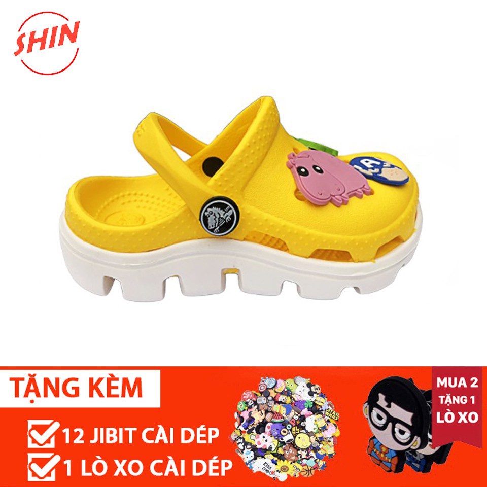 dép cross trẻ em  ĐUET  vàng đế trắngFREESHIPsục cross bít đầu hotrend GF772