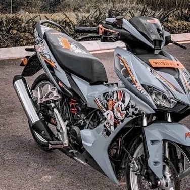 Tem trùm Winner X ♦♦ xám xi măng họa tiết, độ dán team decal xe thiết kế rẻ đẹp theo yêu cầu