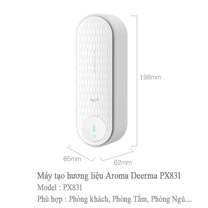 Máy Phun Tinh Dầu Deerma PX830 PX831 Tạo Hương Thơm Cho Không Gian Gia Đình, Kèm Một Chai Tinh Dầu 38g
