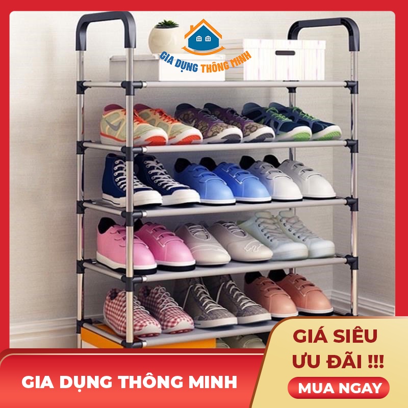 Kệ Để Giày Dép Inox Chống Rỉ Cao Cấp 5 Tầng Lắp Ghép Thông Minh, Dễ Dàng Lắp Đặt 88233