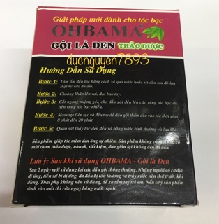 Combo 5 gói OHBAMA GỘI LÀ ĐEN