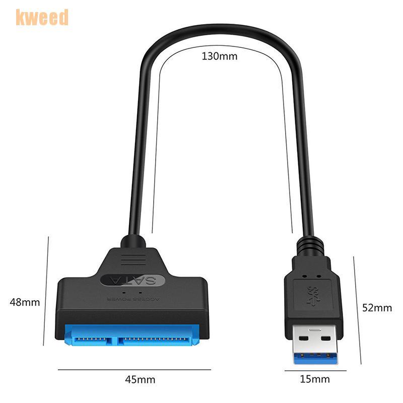 Dây Cáp Chuyển Đổi Usb 3.0 Sang 2.5 &quot;sata Cho Ổ Cứng Đen