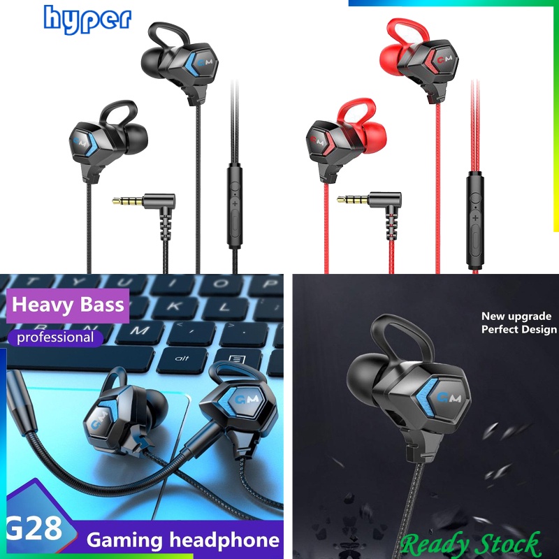 E-Sport Wired In-Ear Gaming Earphone with Adjustable Mic for Xbox, Laptop,
