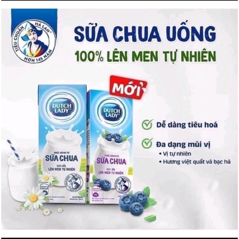 Lốc 4 hộp sữa chua uống Dutch Lady 180ml