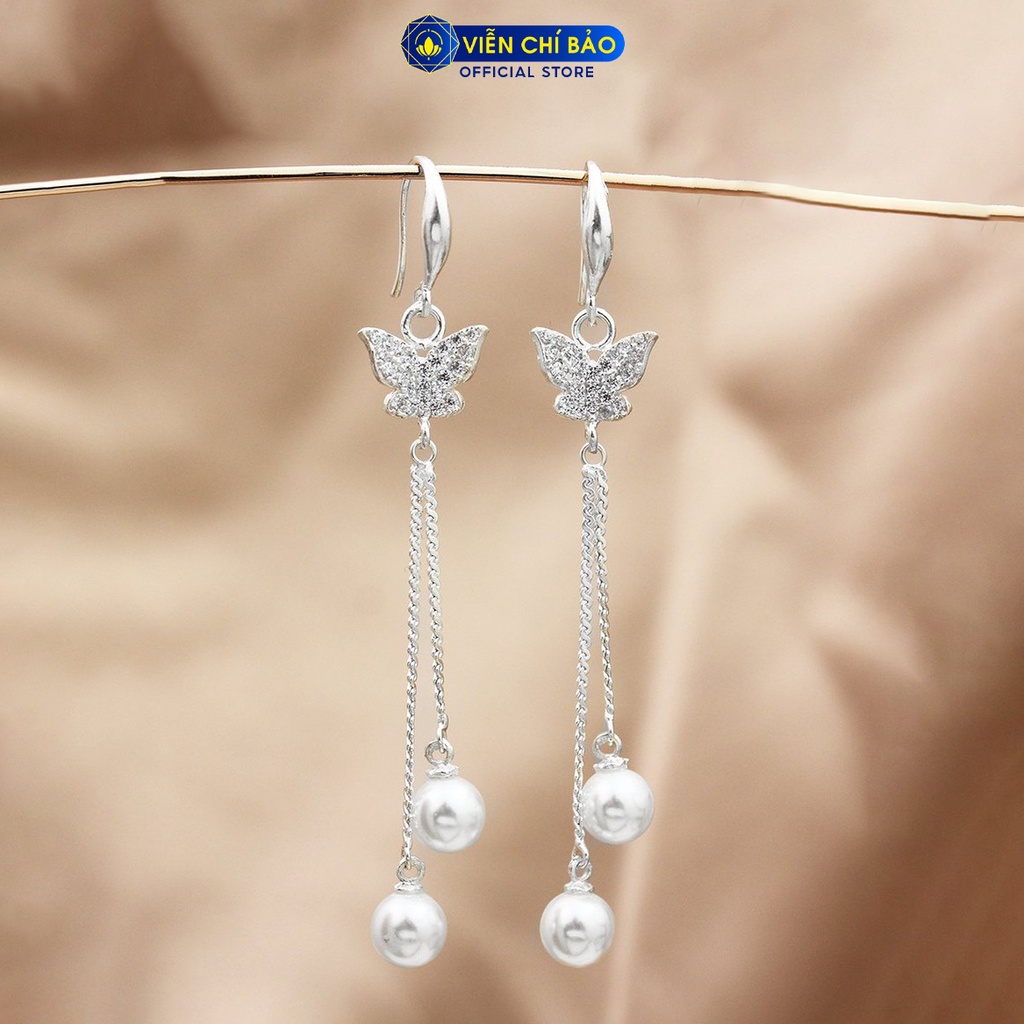 Bông tai bạc nữ Butterfly chất liệu bạc 925 thời trang phụ kiện trang sức nữ thương hiệu Viễn Chí Bảo B400083