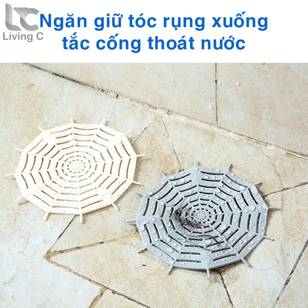 Miếng silicon chặn rác lọc rác bồn rửa chén bát, cống thoát nước nhà tắm Living C , ngăn ngừa tắc cống hiệu quả _L20