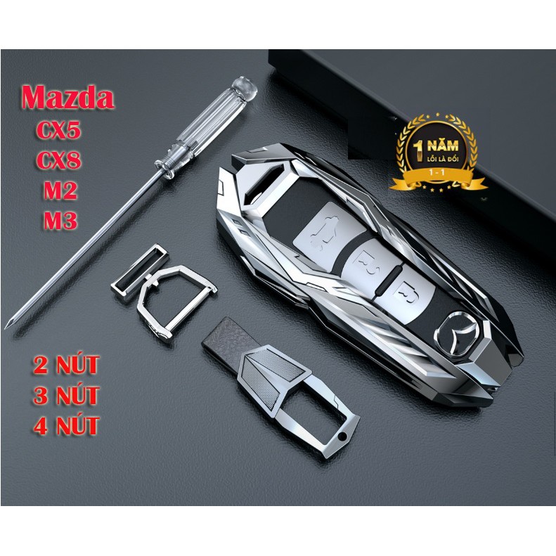 HAI (02) MẪU ỐP BẢO VỆ KHÓA XE MAZDA 6 MAZDA 3 MAZDA 2 MAZDA CX5 CX8 HỢP KIM CAO CẤP