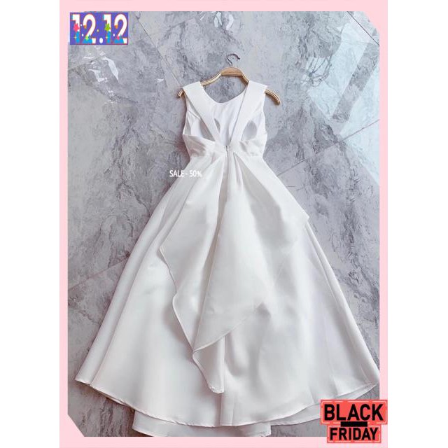 [HÀNG CAO CẤP] Đầm trắng bèo sau (kèm hình thật) | BigBuy360 - bigbuy360.vn