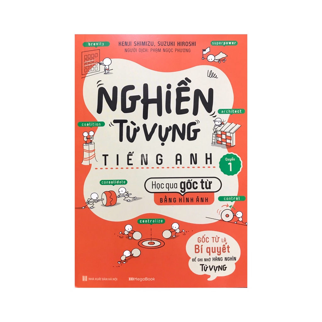 Sách - Nghiền từ vựng tiếng anh học qua gốc từ bằng hình ảnh ( quyển 1 quyển 2 combo 2 quyển ) ( Megabooks )