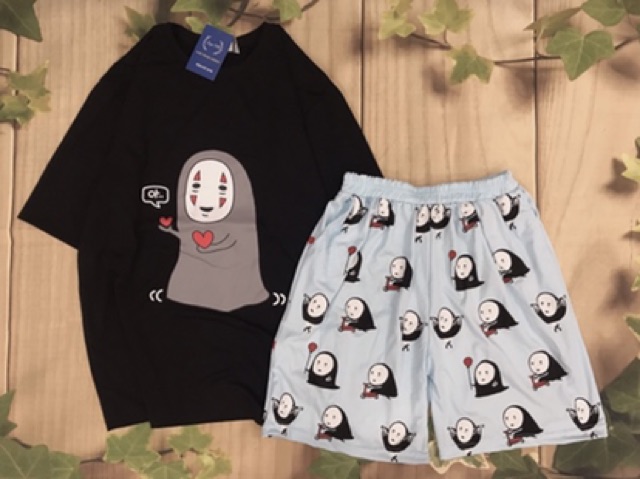 [ẢNH THẬT] Set Đồ Bộ Vô Diện cartoon 3D Cute DB17 -Lapi VN Áo+ Quần Đùi Vải Thun Cotton Thoáng Mát, Freesize Đến 70kg | BigBuy360 - bigbuy360.vn