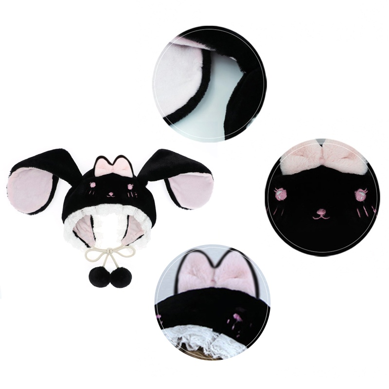 Mũ Tai Thỏ Bằng Lông Nhung Dễ Thương Xinh Xắn Dành Cho Nữ