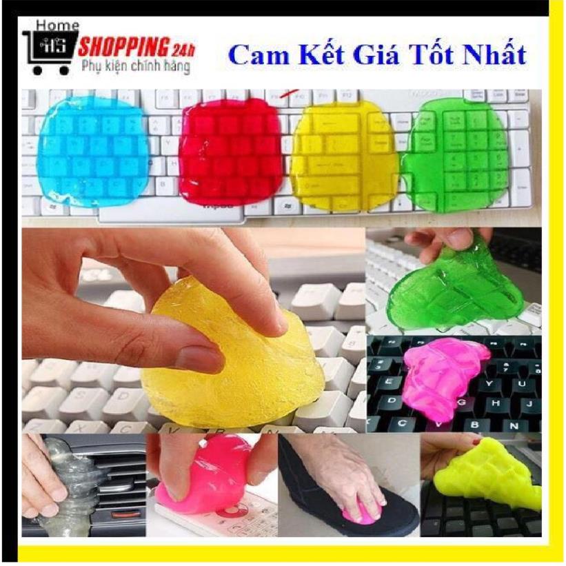 ⚡ Siêu Dính ⚡ Gôm Dính Bụi Silicon, Mềm Dẻo Dính Hút Bụi Vệ Sinh Nội Thất Xe Hơi Ô tô Bàn Phím - Gel Lăn Bụi Làm Sạch Đa