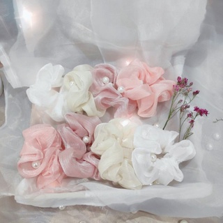 Scrunchies buộc cột tóc ánh hologram nhiều màu