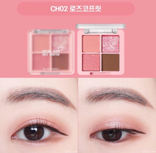 Bảng phấn mắt BLACK ROUGE CRYSTAL HEART LOCK SHADOW | BigBuy360 - bigbuy360.vn