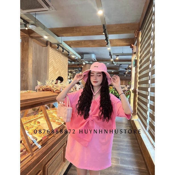 Áo thun cotton cổ tim nơ voan to T6
