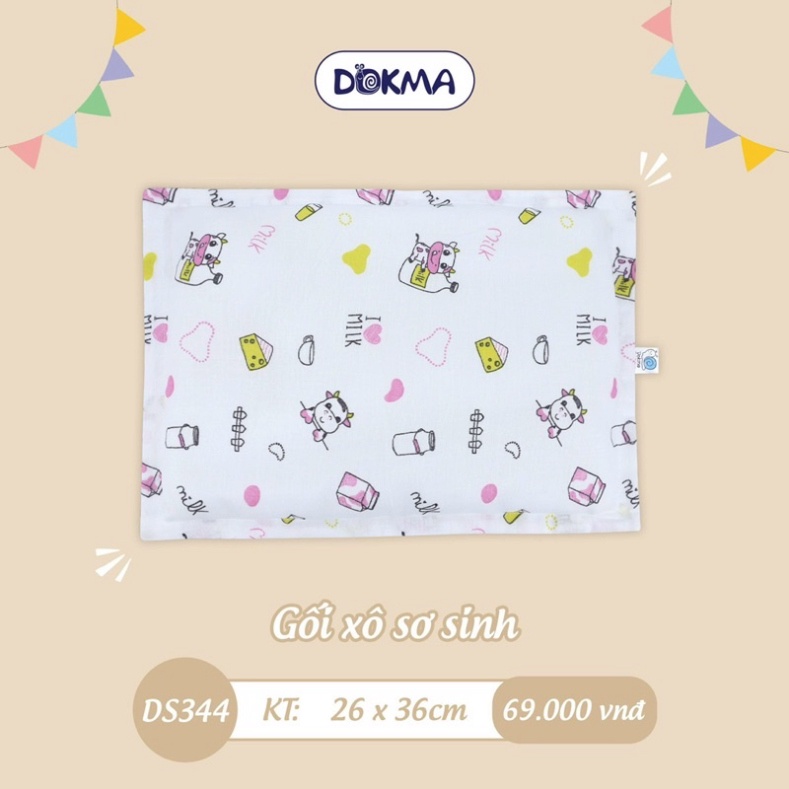 DS344 Gối xô sơ sinh Dokma DS344 (26x36cm)