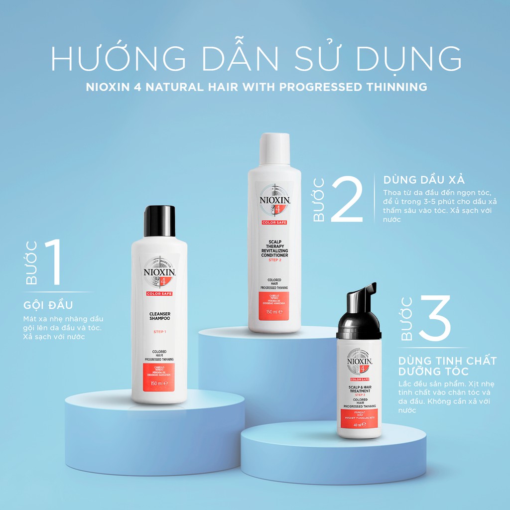 Tinh chất dưỡng tóc Nioxin chiết xuất thiên nhiên giúp bảo vệ tóc và da đầu, tăng độ dày của tóc lọ 100ml