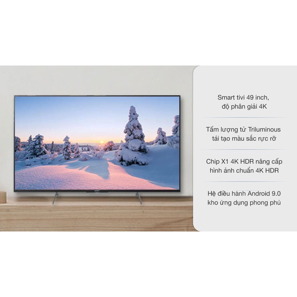 Android Tivi Sony 4K 49 inch KD-49X8500H/S viền bạc | BigBuy360 - bigbuy360.vn