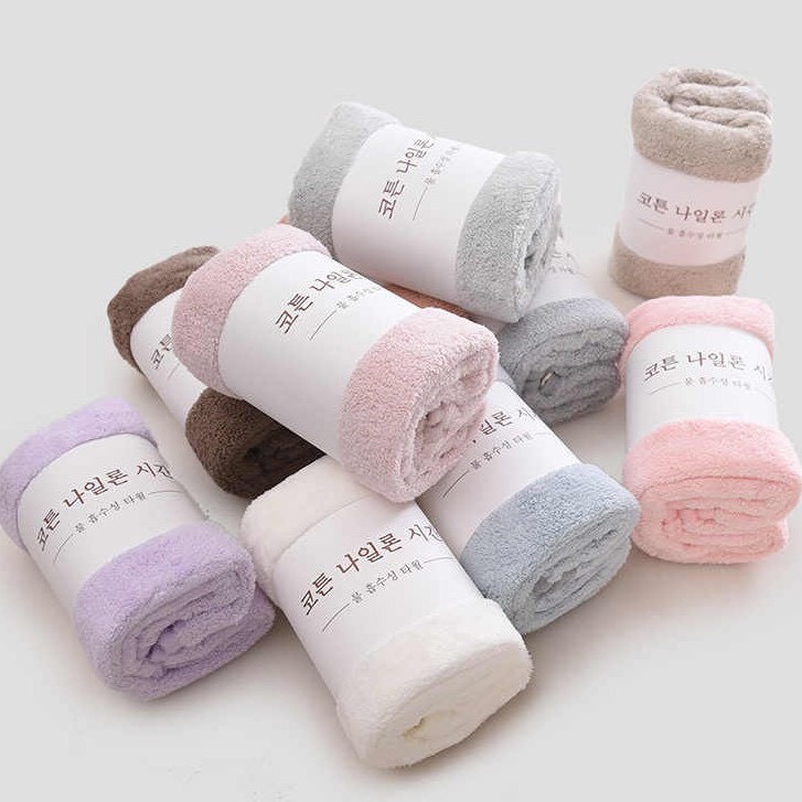 Khăn Mặt Xuất Hàn Lông Mềm Siêu Mịn Cỡ 30x50cm