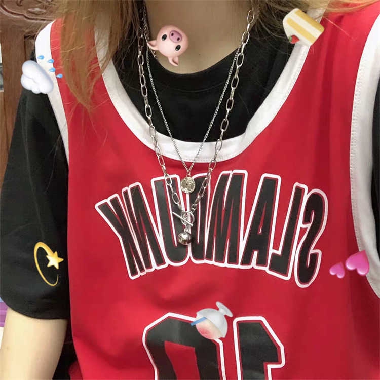 Dây Chuyền Kim Loại 3 Lớp 2806hp-p Phong Cách Hip Hop