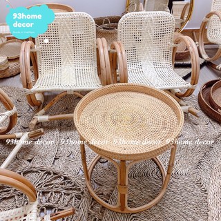 Bàn trà mây tự nhiên an toàn cho sức khỏe🍃, bàn uống trà decor vintage