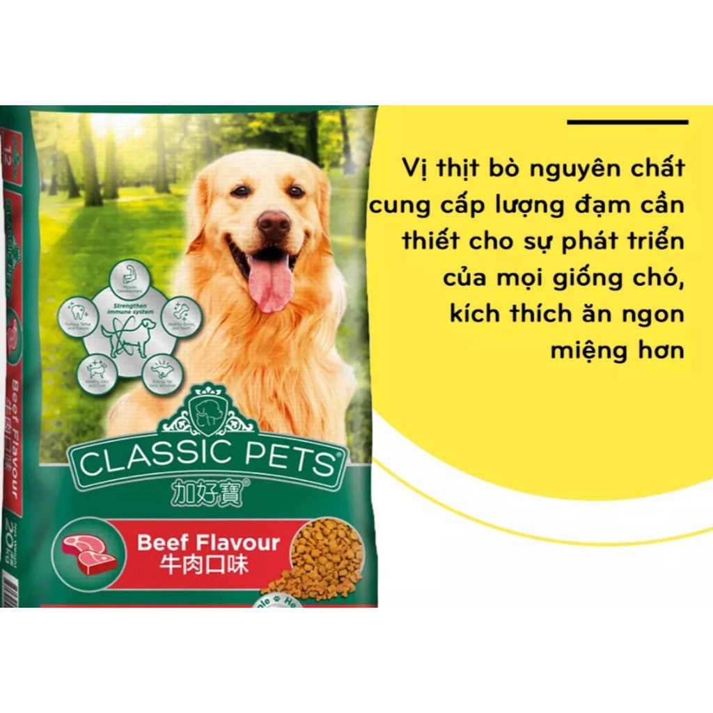 Thức Ăn Hạt Cho Chó Lớn Classic Pet Adult Beef 400g, Hạt Cho Chó Trưởng Thành Vị Bò | Thị Trấn Thú Cưng