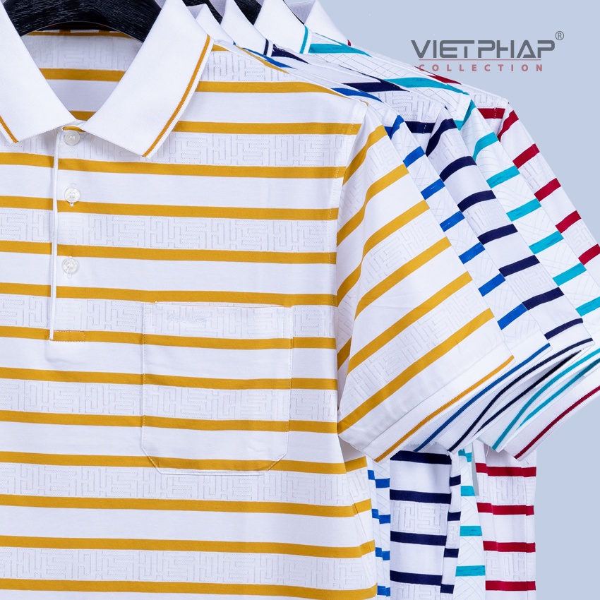 [Qùa Tặng Đh600K] Áo Thun Dệt Kim Nam Tay Ngắn Cao Cấp 17181 Việt Pháp. 100% Cotton Thấm Hút, Cực Mềm Mịn