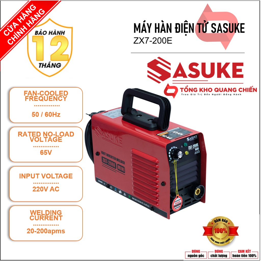 Máy Hàn | Máy Hàn Mini Máy Hàn Điện Tử MINI SASUKE ZX7- 200E | Sản Xuất Theo dây Chuyền Nhật Bản