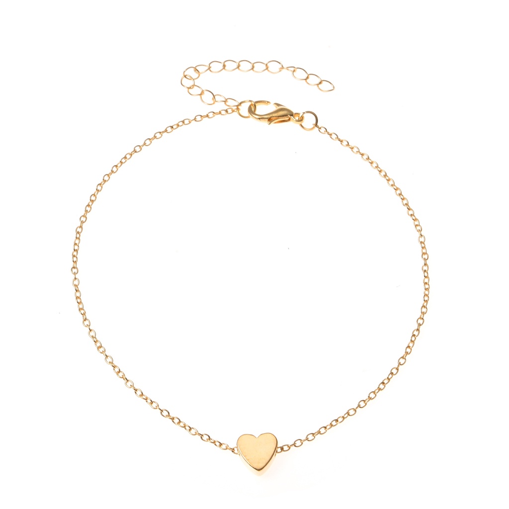 Female foot ornament summer beach new round bead chain love peach heart-shaped foot chain