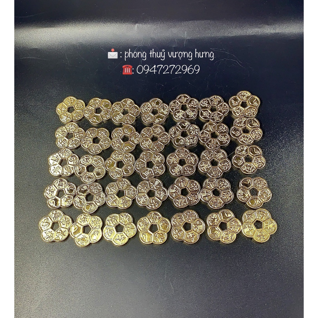 Đồng xu hoa mai kim tiền cao cấp chiêu tài lộc, hàng phong thuỷ cao cấp