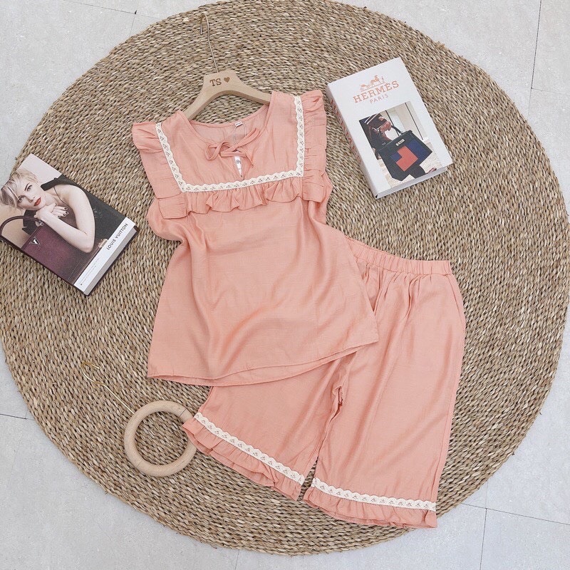 BN101 - BỘ NỮ CỔ VUÔNG VIỀN REN 4 MÀU | BigBuy360 - bigbuy360.vn