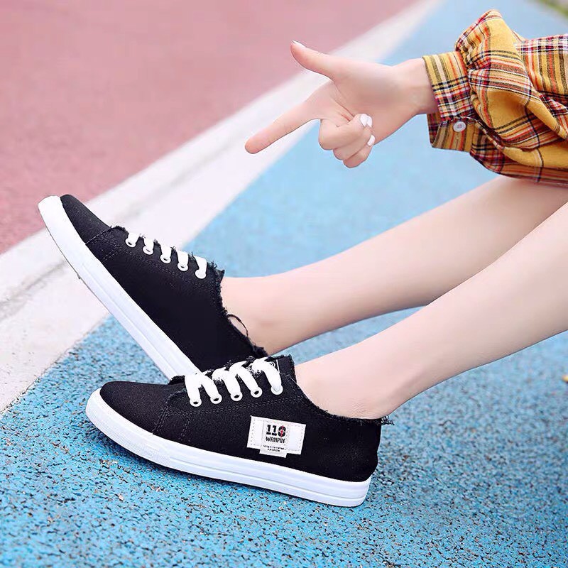 Giày bata nữ vải đế 3cm mềm phong cách học sinh Hàn Quốc B3